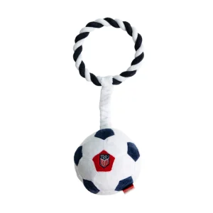 U.S. Soccer Ball Plush With Rope Dog Toy