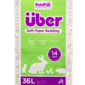 Uber Soft Paper Pet Bedding - White - 36 L