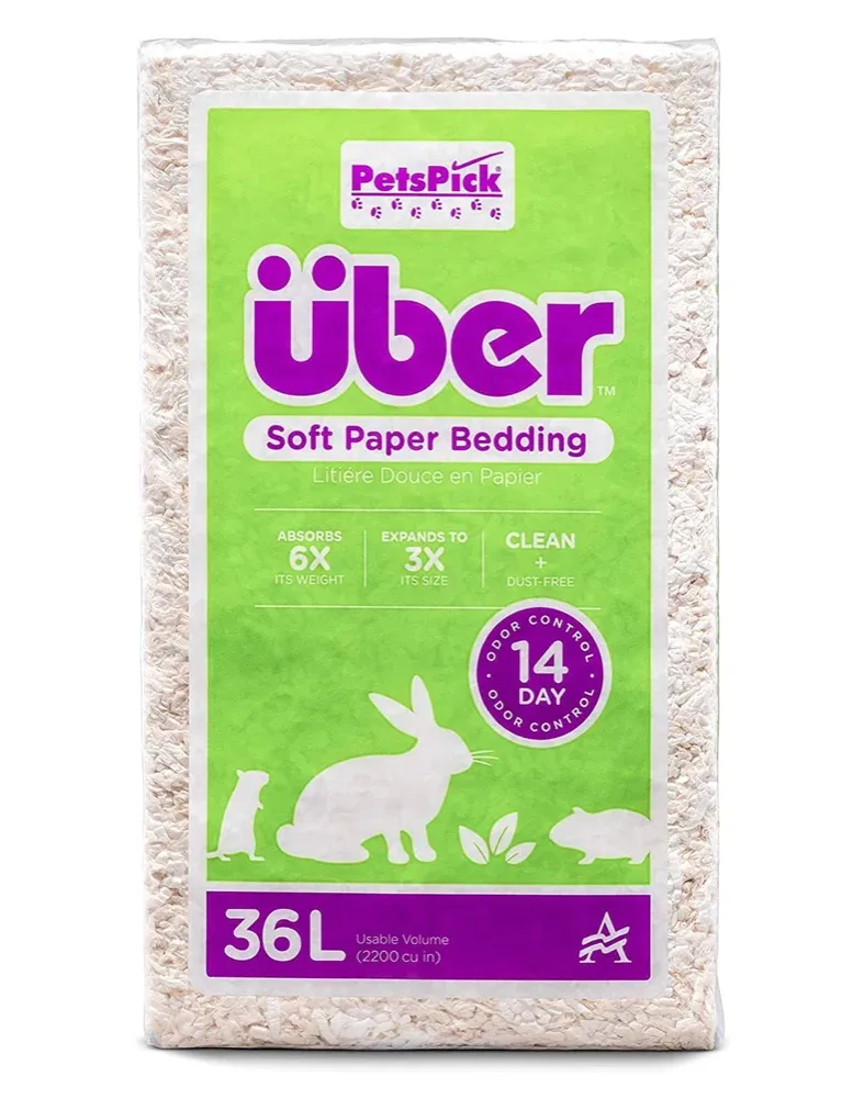 Uber Soft Paper Pet Bedding - White - 36 L