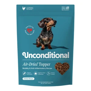 Unconditional Dog Air - Dried Topper Mobility & Anti - Inflammatory Chicken Recipe 12oz.