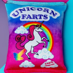 Unicorn Farts Dog Crinkle Plush Toy <>