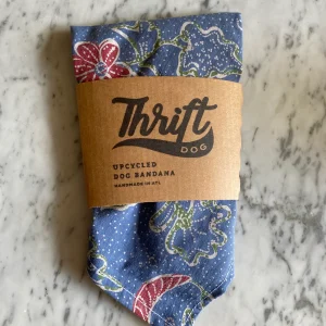 Upcycled Bandana in Blue Paisley (FINAL SALE)