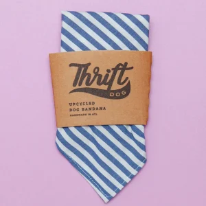 Upcycled Bandana in Nautical Stripe