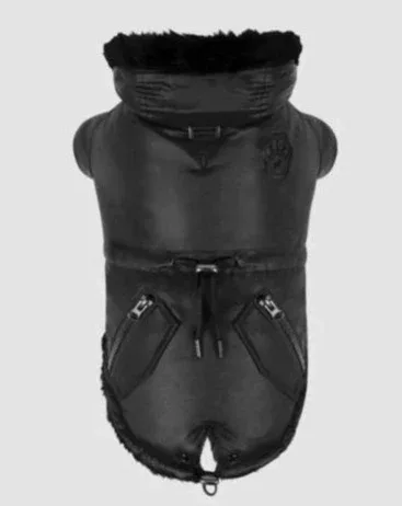 Urban Wax Dog Parka in Black