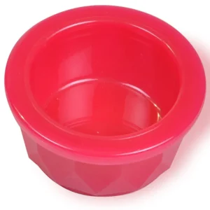Van Ness Plastics Crock Translucent Heavyweight Small Animal Dish, Assorted, Midget