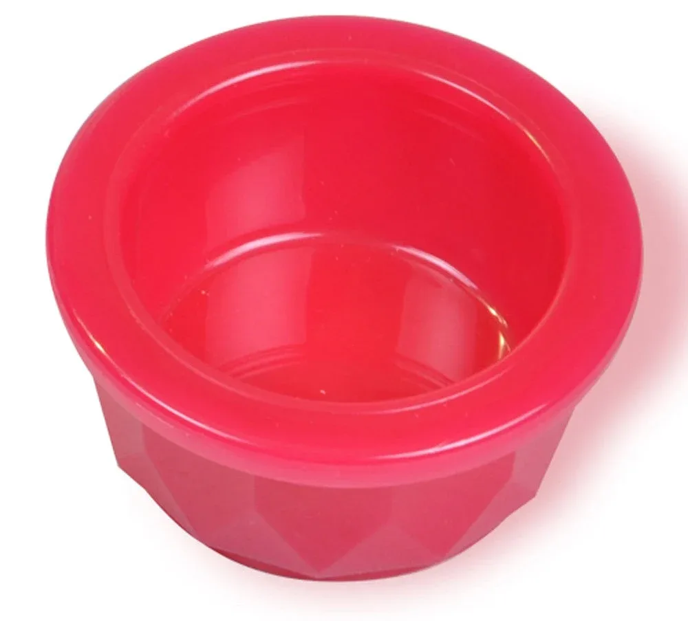 Van Ness Plastics Crock Translucent Heavyweight Small Animal Dish, Assorted, Midget