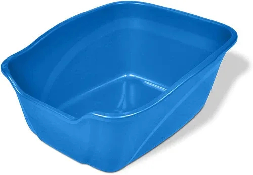 Van Ness Plastics High-Sides Cat Litter Pan Blue, Giant