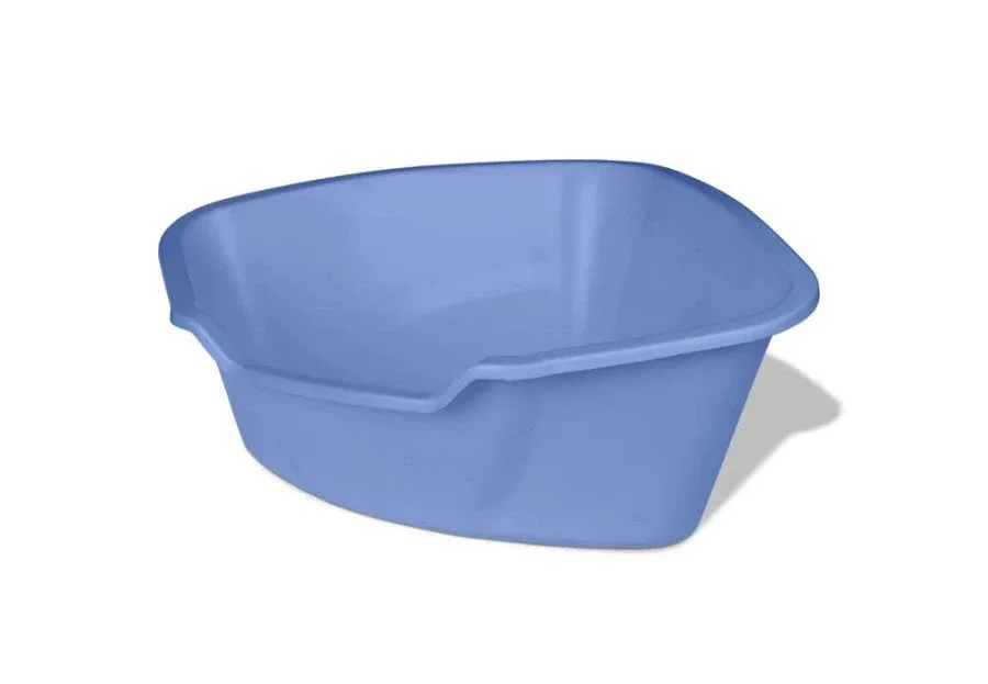 Van Ness Plastics High-Sides Corner Cat Litter Pan Blue, Large (Case of 6)
