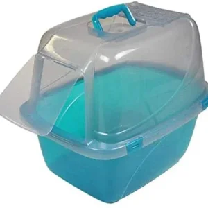 Van Ness Plastics Translucent Enclosed Cat Litter Box Blue 1ea/LG