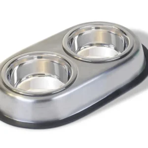 Van Ness Stainless Double Dog Bowl Large
