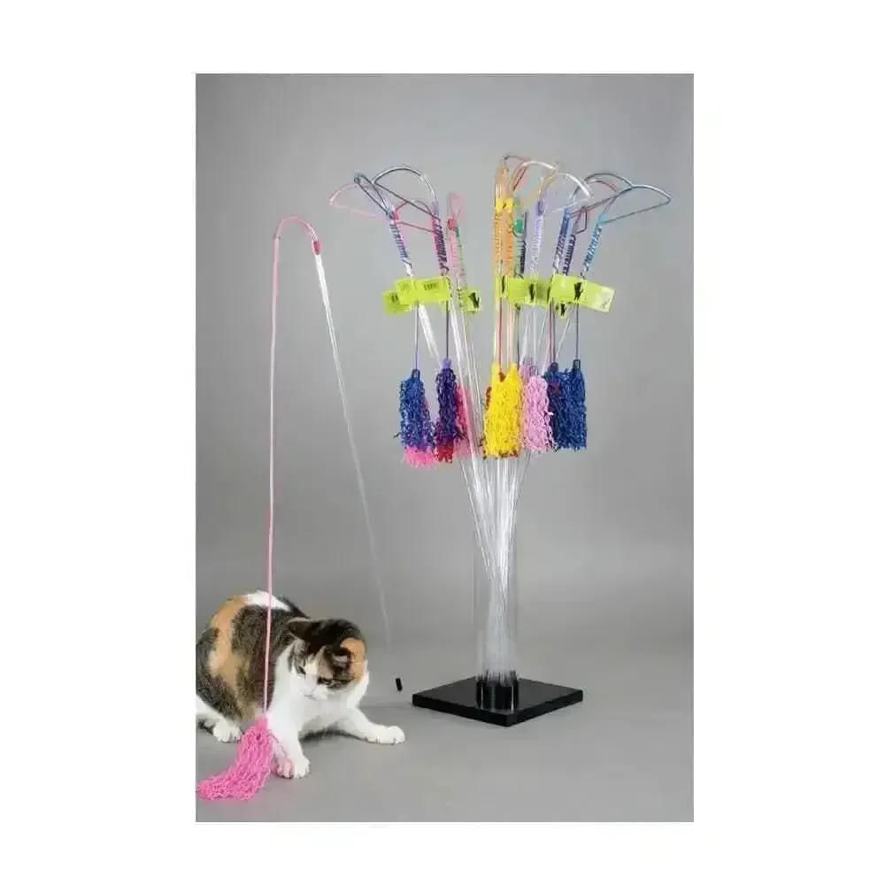 Vee Enterprises Purrfect™ Curly Cat Toys - Fun Cat Wand Toy for Engaging Play