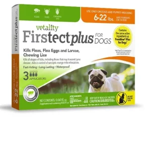 Vetality Firstect Plus Flea Tick for Dogs 1ea/622 lb, 3 ct