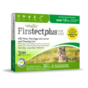 Vetality Firstect Plus Flea Tick Treatment for Cats 1ea/3 ct