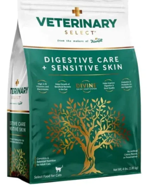 Veterinary Select Digestive Care & Sensitive Skin Dry Cat Food - 4 lb Bag