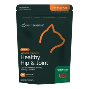 Vetriscience Cat Ultimate Strength Healthy Hip & Joint Chews Creamy Chicken Flavor, 30-Count