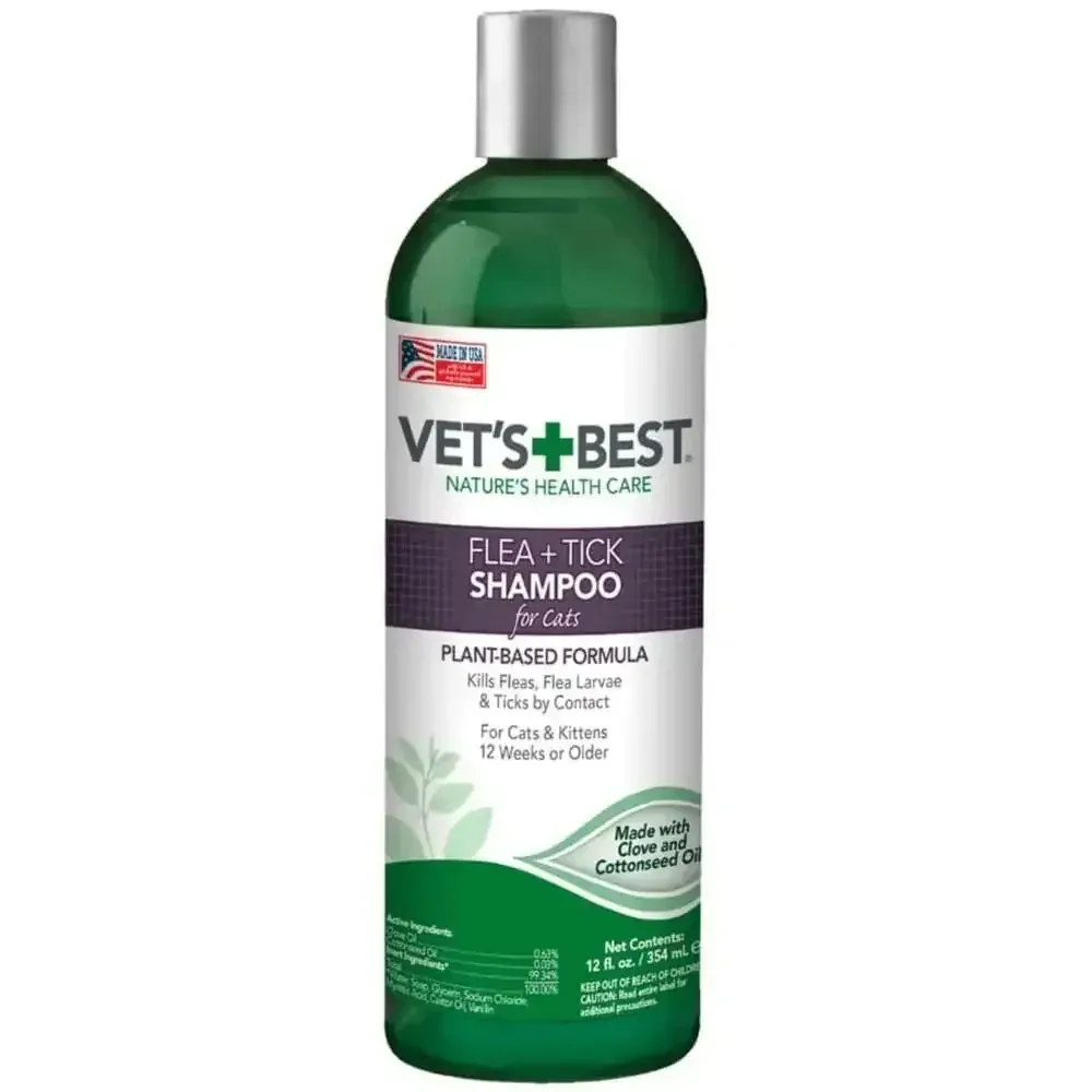 Vet's Best Flea and Tick Shampoo for Cats 12 Fl. oz