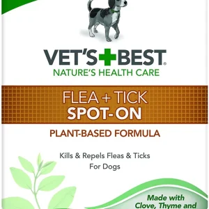 Vet's Best Flea & Tick Spot-On Plant Based Formula Large Dog Over 40lb 4ct