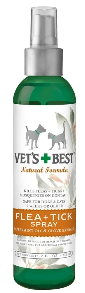 Vet's Best Natural Flea and Tick Spray 8 fl oz