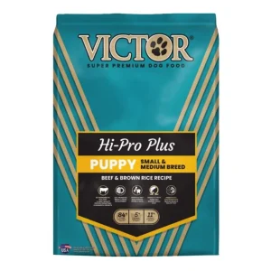 Victor Classic Hi-Pro Plus Small/Medium Breed Puppy Dry Dog Food Beef/Brown Rice 15 lb