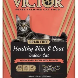 Victor Super Premium Dog Food Healthy Skin & Coat Indoor Dry Cat Food Yukon River w/Salmon 5lb
