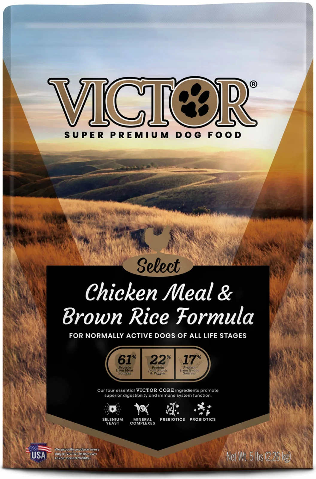 Victor Super Premium Dog Food Select Dry Dog Food, Chicken Meal & Brown Rice, 5 lb