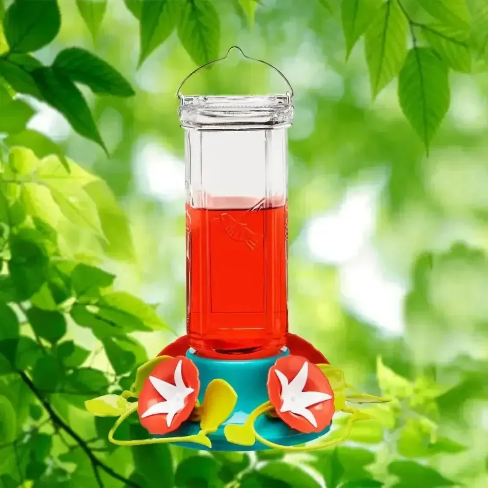 Vintage Vine Glass 20 oz. Hummingbird Feeder