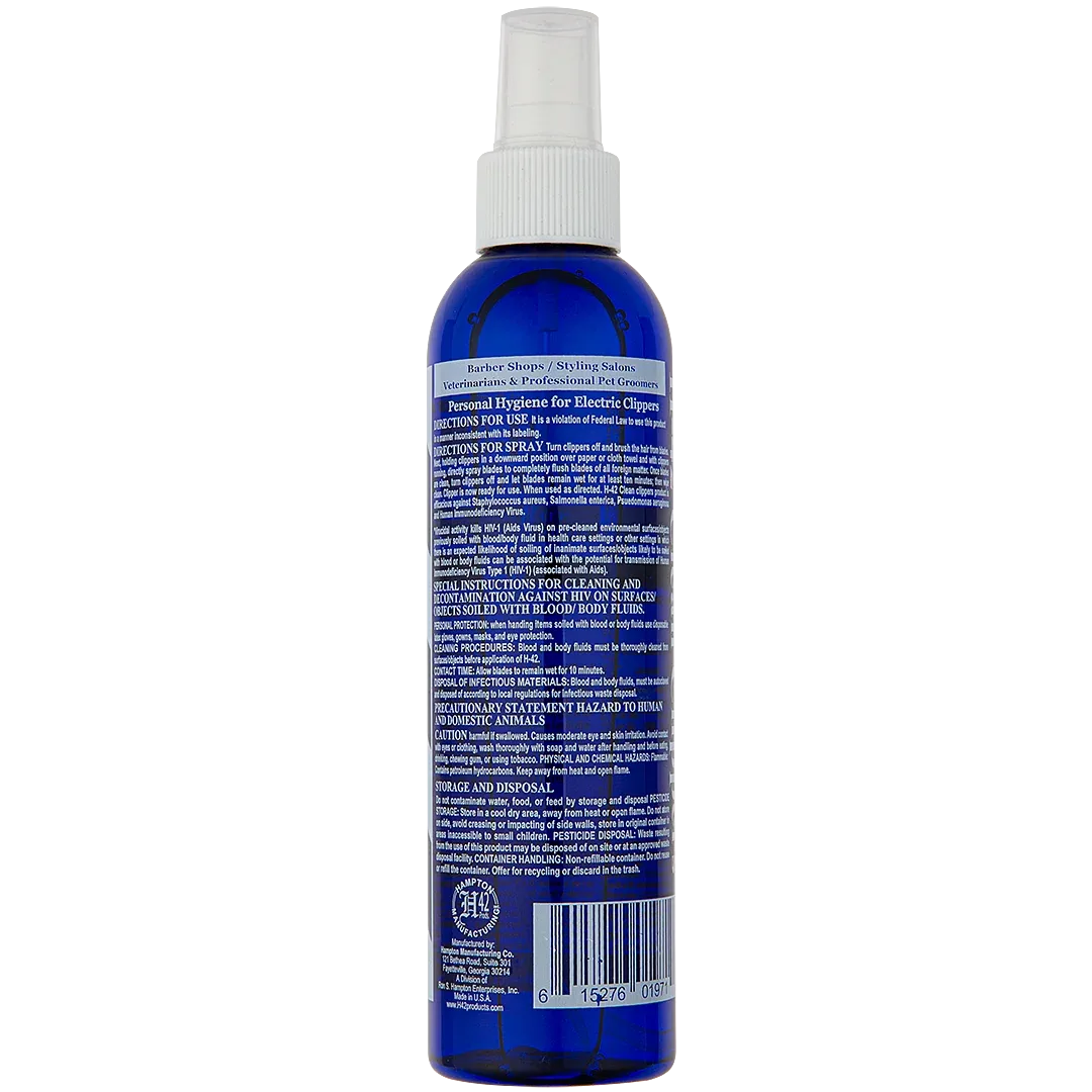 Virucidal Anti-Bacterial Clean Clippers 8oz Pump Spray by H-42 - Image 2