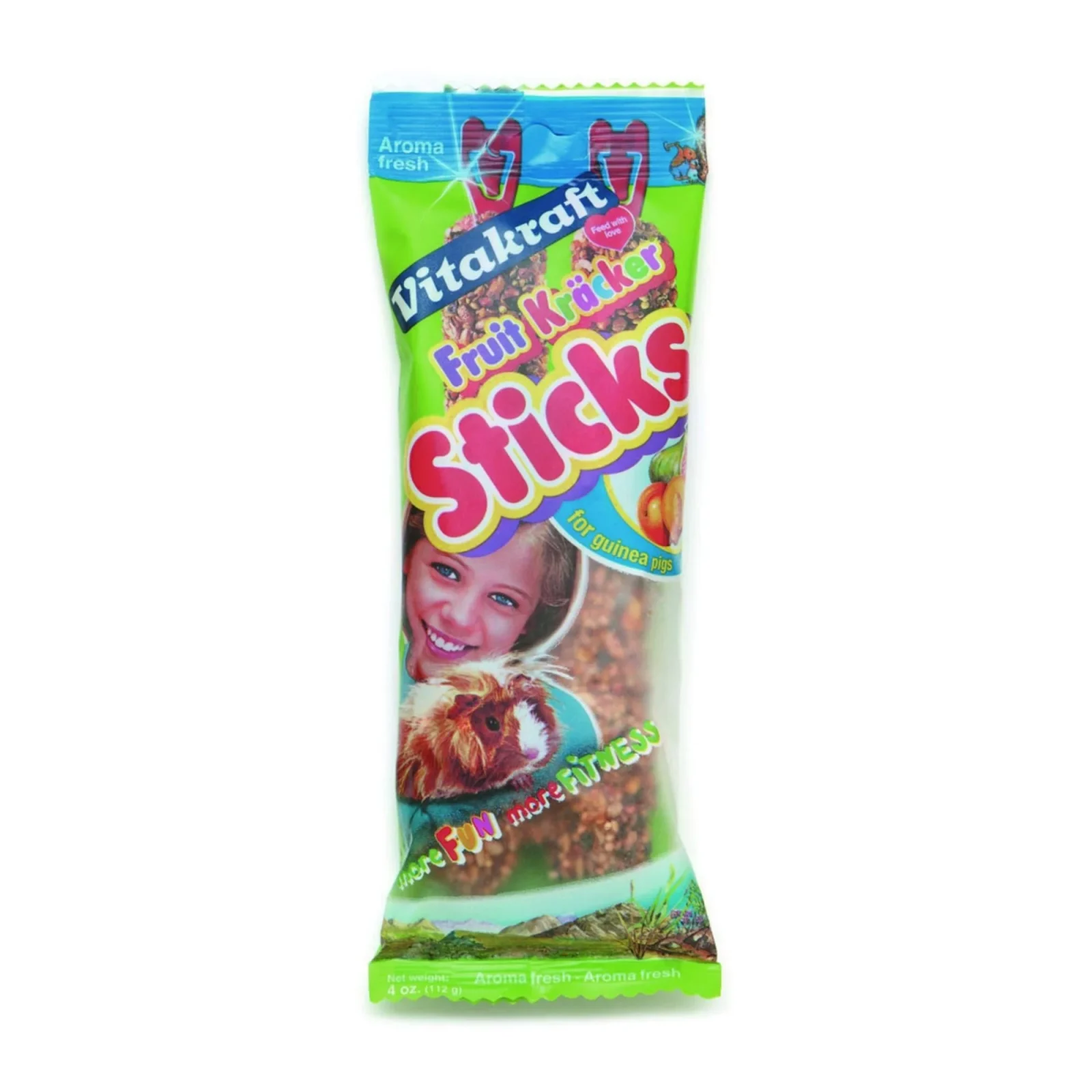 Vitakraft Crunch Sticks Guinea Pig Treats, Fruit & Honey, 3.5 oz, 2-Count