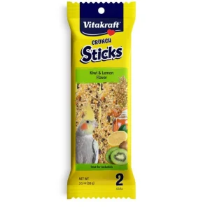 Vitakraft Crunch Sticks Kiwi & Lemon Flavor Cockatiel Treat 1ea/3.5oz., 2 ct