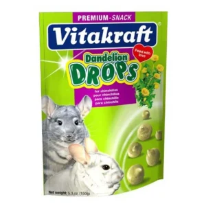 Vitakraft Drops with Dandelion Treat for Chinchillas, 5.3 oz