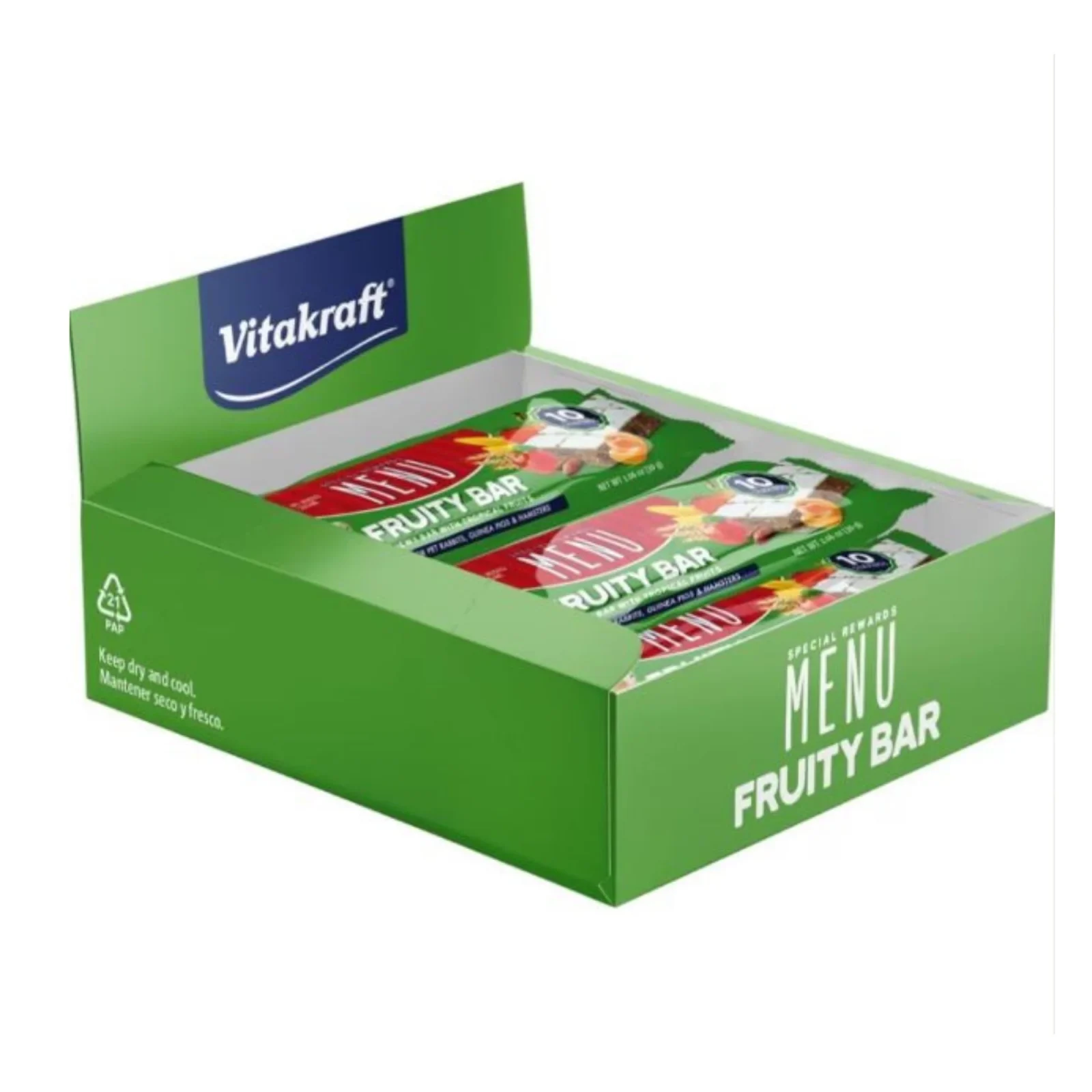 Vitakraft Menu Fruity Bar Treat For Rab/Gpig/Hams Fruity 1.6oz.