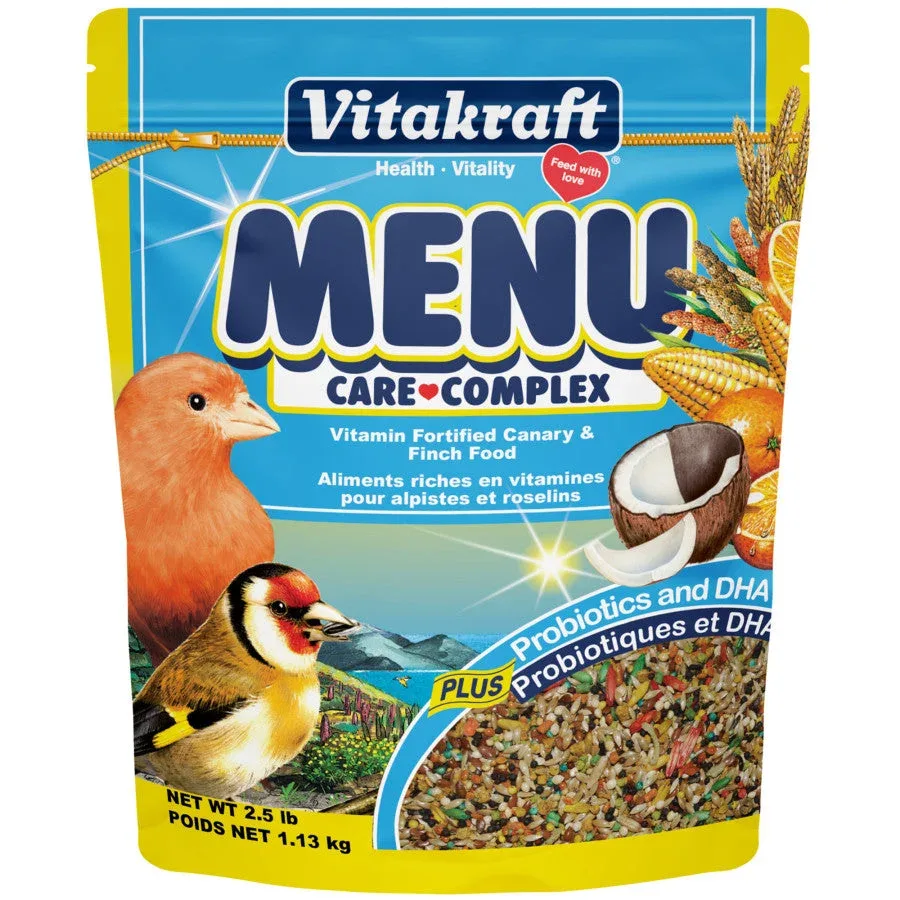 Vitakraft MENU Premium Nutrition Vitamin Fortified Canary & Finch Food 2.5lb