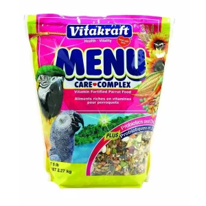 Vitakraft MENU Premium Nutrition Vitamin Fortified Parrot Food 5lb