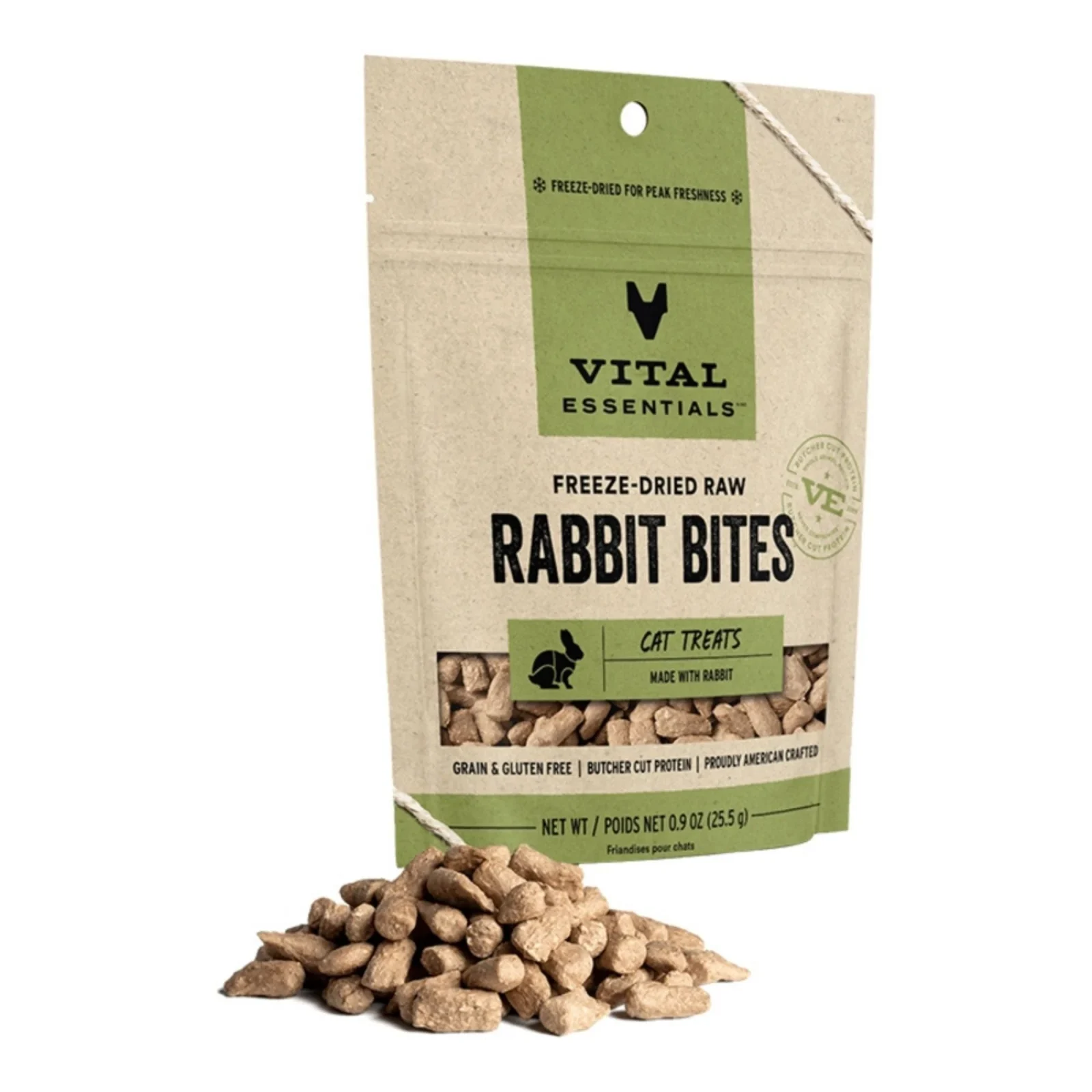 Vital Essentials Cat Freeze-Dried Cat Treat Bites Rabbit 0.9 oz