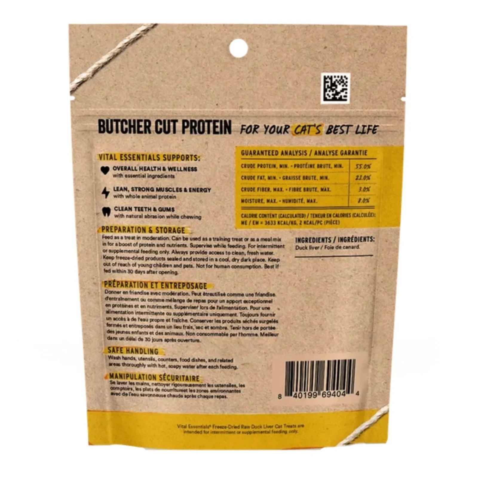 Vital Essentials Cat Freeze-Dried Cat Treat Duck Liver 0.9 oz - Image 2