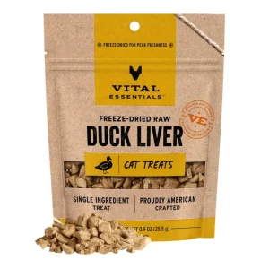 Vital Essentials Cat Freeze-Dried Cat Treat Duck Liver 0.9 oz