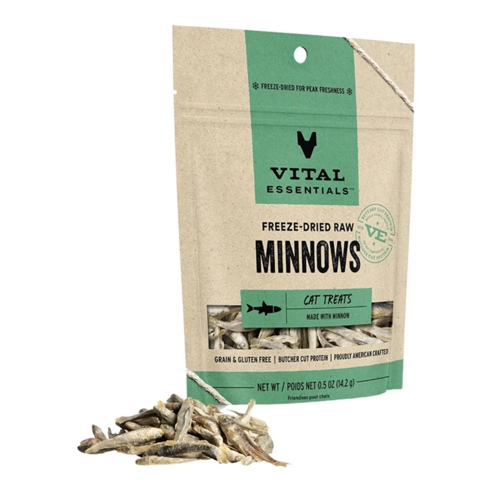 Vital Essentials Cat Freeze-Dried Cat Treat Minnows 0.5 oz