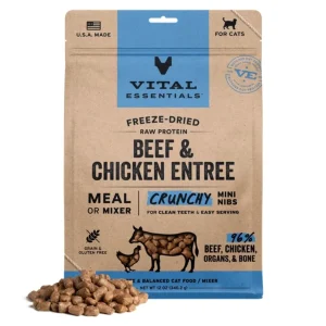 Vital Essentials Cat Freeze-Dried Mini Nibs Beef Chicken 12 oz
