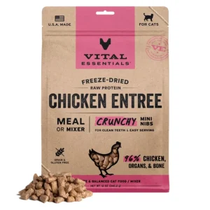 Vital Essentials Cat Freeze-Dried Mini Nibs Chicken, 12 oz