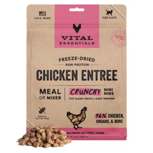 Vital Essentials Cat Freeze-Dried Mini Nibs Chicken 8 oz