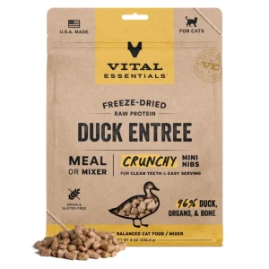 Vital Essentials Cat Freeze-Dried Mini Nibs Duck, 8 oz