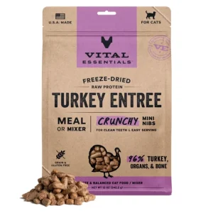 Vital Essentials Cat Freeze-Dried Mini Nibs Turkey, 12 oz