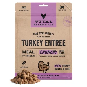 Vital Essentials Cat Freeze-Dried Mini Nibs Turkey 8 oz