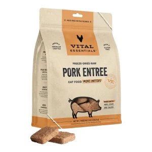 Vital Essentials Cat Freeze-Dried Mini Patties Pork, 8 oz