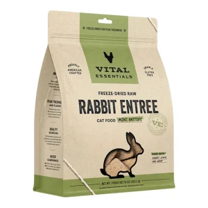 Vital Essentials Cat Freeze-Dried Mini Patties Raw Rabbit 15 oz