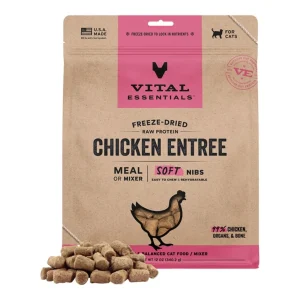 Vital Essentials Cat Freeze-Dried Raw Grain Free Chicken Entree & Mixer Soft Nibs 12oz.