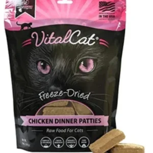 Vital Essentials Chicken Dinner Patties Freeze-Dried Cat Food - 8 Oz