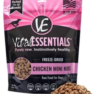 Vital Essentials Chicken Mini Nibs Freeze-Dried Dog Food - 16 Oz