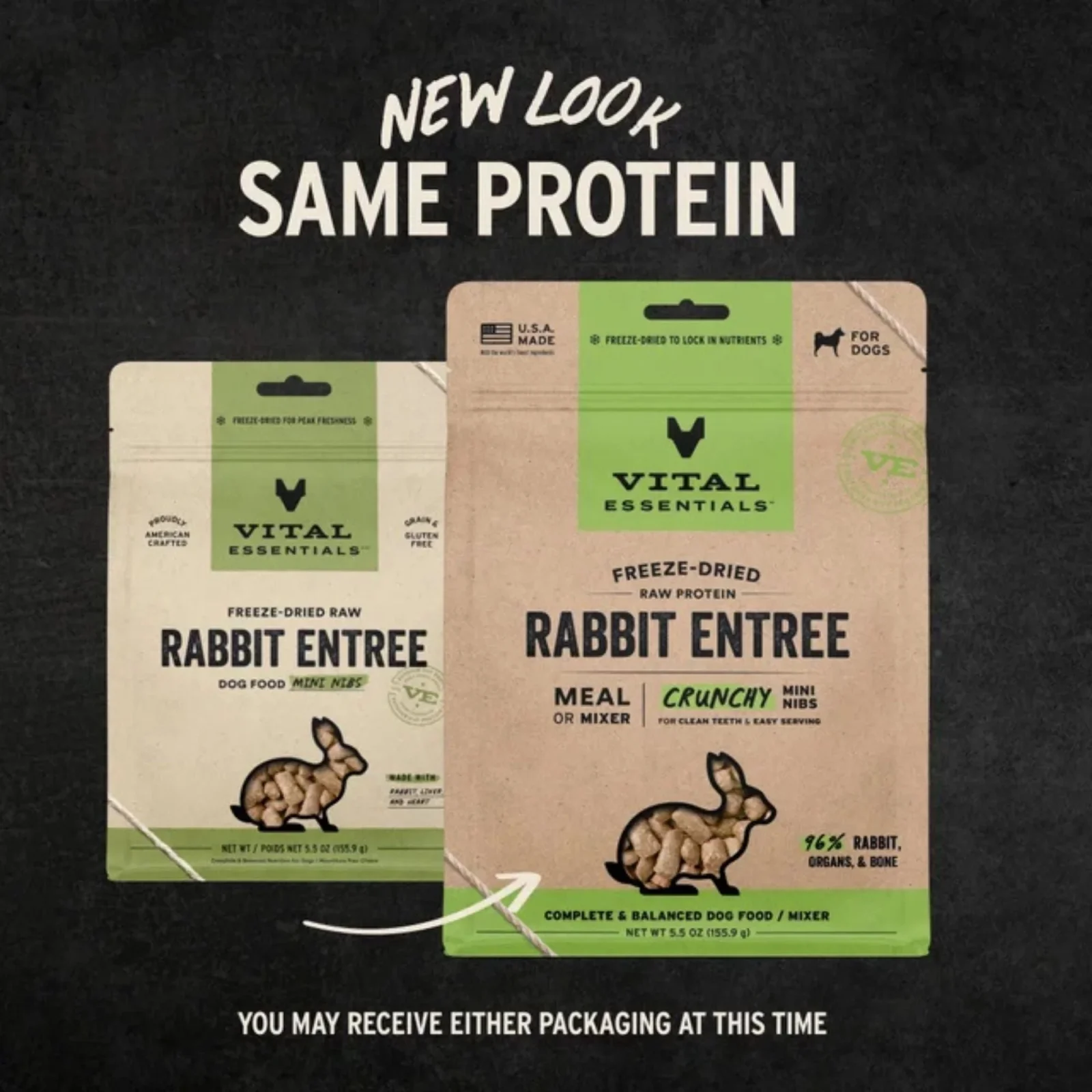 Vital Essentials Dog Freeze Dried Mini Nibs, Rabbit, 5.5 oz - Image 2