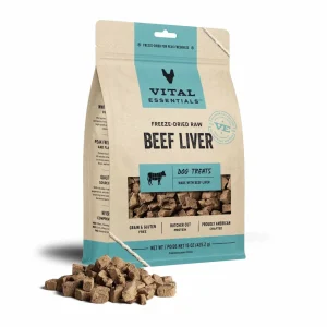 Vital Essentials Freeze-Dried Raw Beef Liver Dog Treats 15 oz